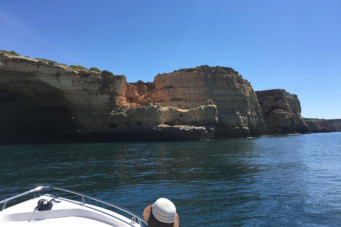 Benagil - Coast Line & Sunset - Algarve Cave Captain - Praia de Benagil stop: snorkeling gear and a reset point